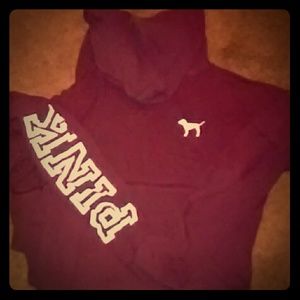 PINK burgundy hoodie